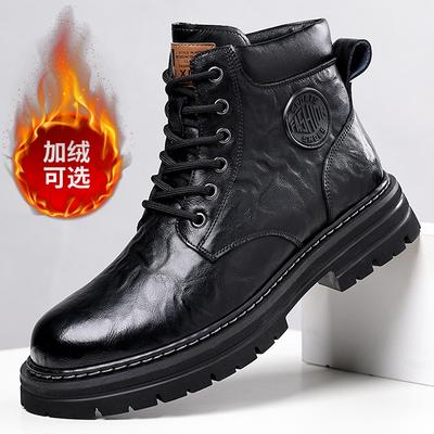 Brittisk Stil Herrformella Stövlar Högkvalitativa Affärsshortstövlar Herrvinterankelstövlar Trend Höga Skor Botas Para Hombre
