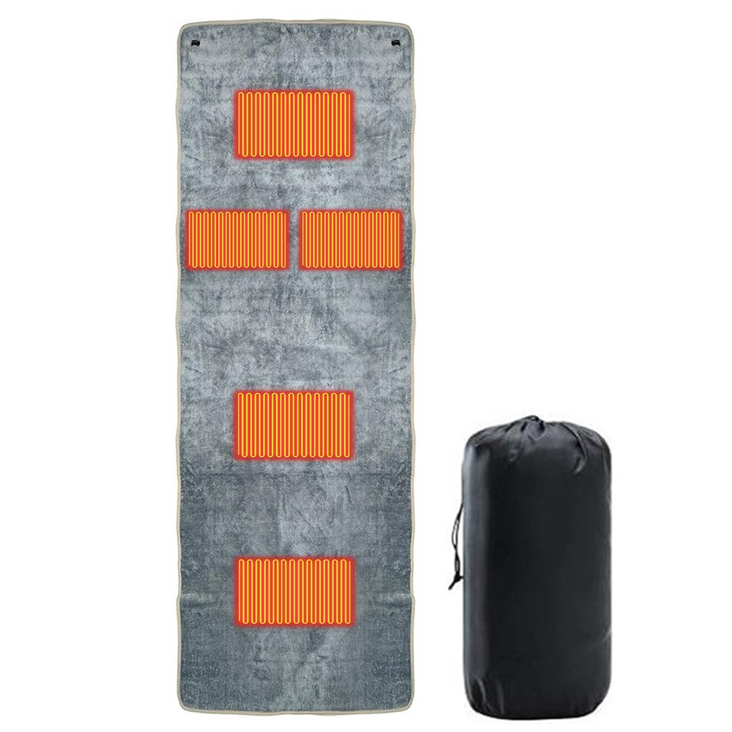 Electric Heating Blanket USB Powered 6 Heating Zones Heated Sleeping Bag Pad USB Powered Physiotherapy Blanket 6 Heating Zones