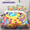 Pikachu Pattern Bedding Home Decoration Birthday Gift (1 * duvet cover + 2 * pillowcase, without core)