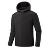 Qiaogerui Unisex Windproof Breathable Softshell Hooded Jacket