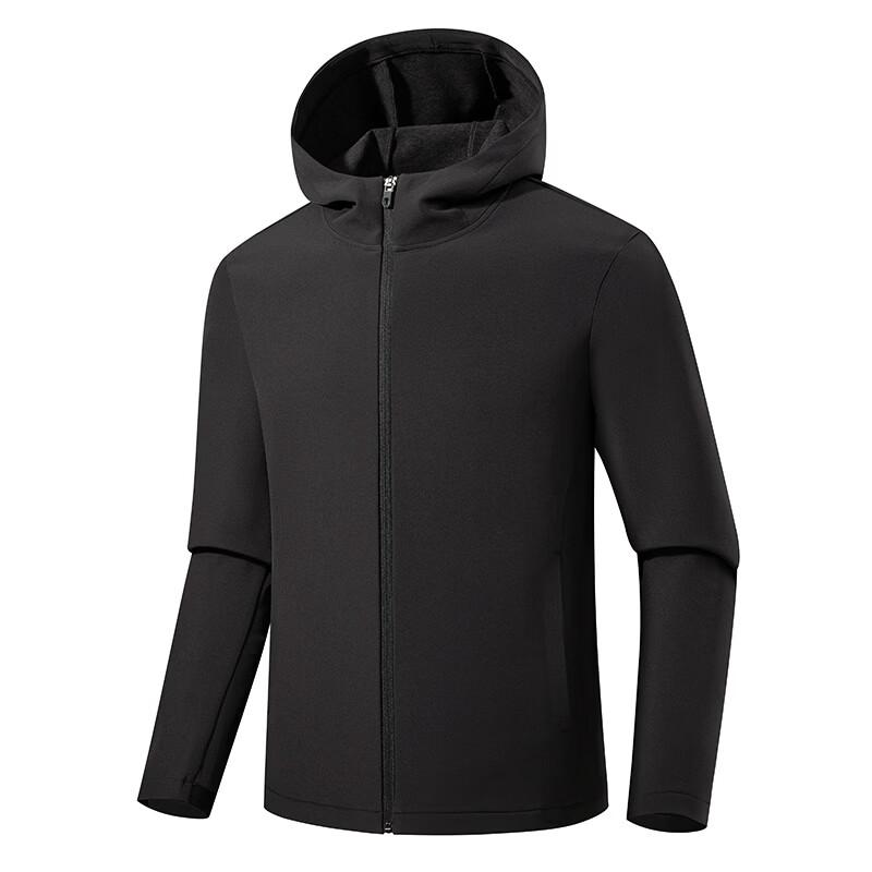 Qiaogerui Unisex Windproof Breathable Softshell Hooded Jacket