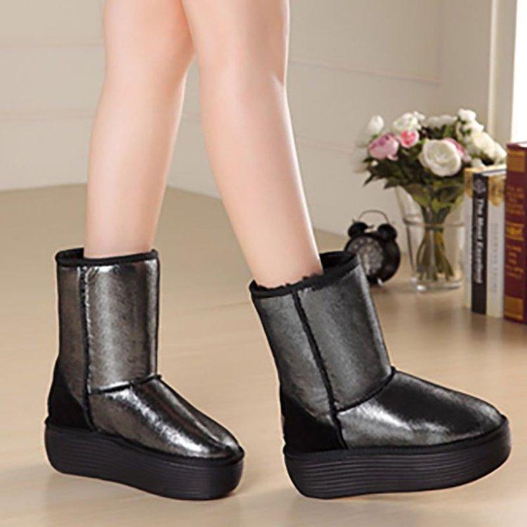 Cold-proof and warm snow cotton boots non-slip new winter Northeast extra thick and versatile comfortable warm cotton shoes women
