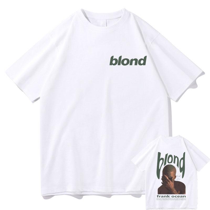 Beliebter Sänger RB Frank Hip-Hop Oversized Crewneck T-Shirt Ocean Fashion Vintage T-Shirts Herren Blond Musik Grafik Kurzarm