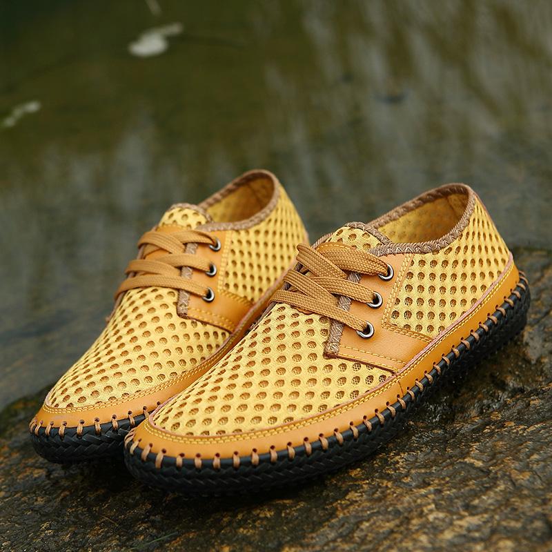 

Мужские мокасины Обувь для вождения На плоской подошве Пляжная обувь Повседневная летняя уличная обувь больших размеров Нескользящая обувь для воды Аква Спорт Пляжный бассейн Обувь для плавания EU: 48 жёлтый