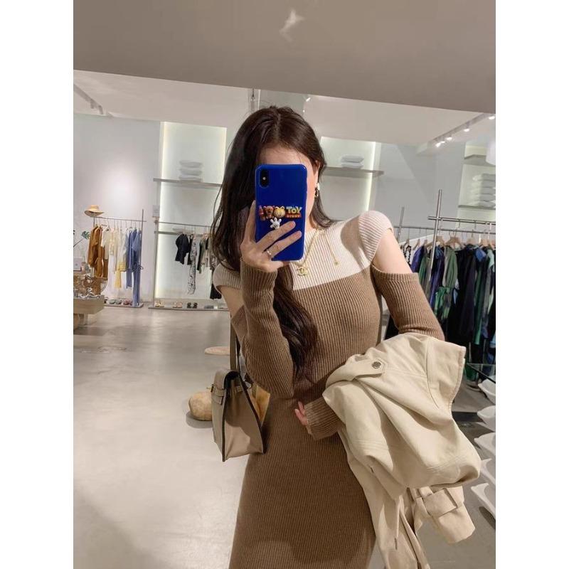 

Royal sister light and mature wind sweater skirt thickened medium and long high-end knitted inner primer dress autumn dress S