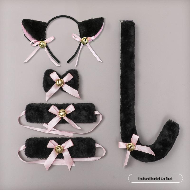 Cute Kitten Cosplay Set: Cat Ears Headband, Paw Gloves & Tail Accessory