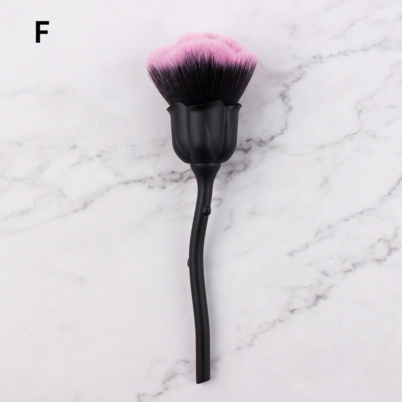 Rose Nail Art Dust Brush For Manicure Beauty Brush Blush Powder brushes Fashion Gel Nail Accessories Nail Material Tools
