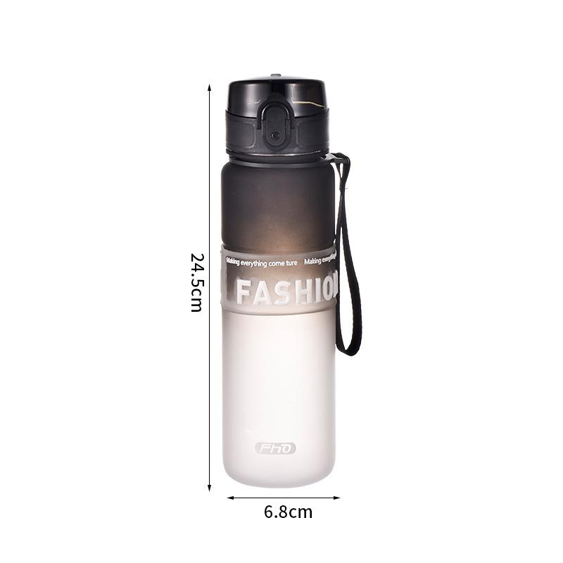 Water bottleP Macaron gradual change silicone plastic water cup men and women outdoor sports kettle matte bounce cover cup