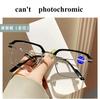 Photochromism Reading Glasses HD Anti Blue Light Glasses Fashionable Full Frame Transparent Presbyopia Glasses Glasses for Men