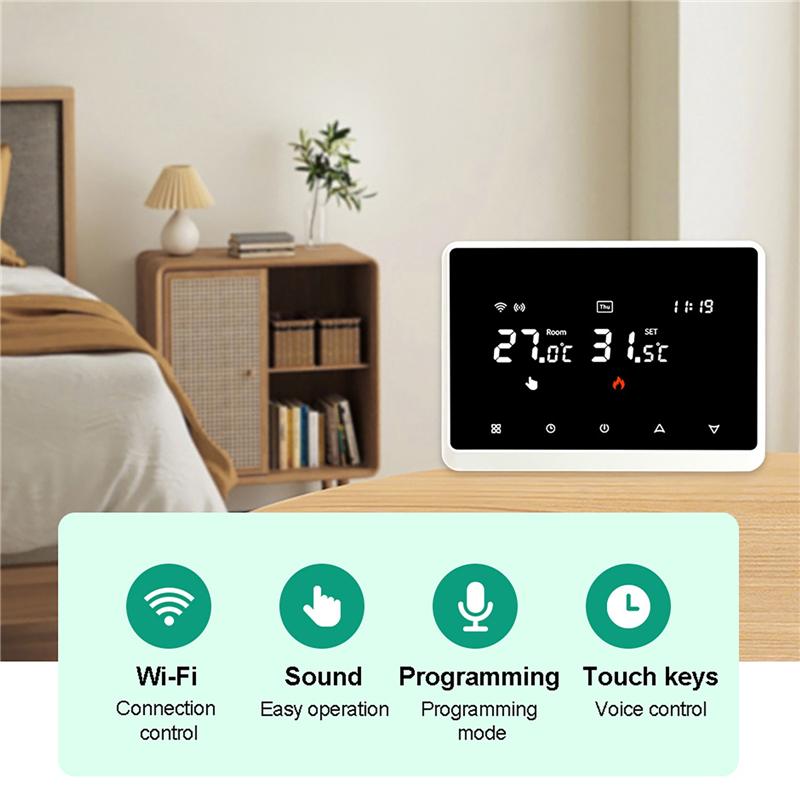 Tuya Wifi Wireless Thermostat Battery Heating Thermostat For Electric & Water & Gas Floor Boiler Temperature Controller Alexa