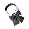 Multipurpose Removable Faux Collar with Black Bowtie Front for Women Girls Elegant Students Shirt Accessories Choker