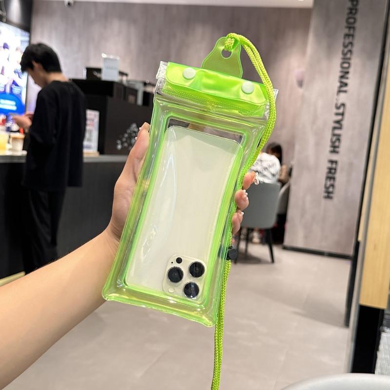 Full View Floating Waterproof Phone Case Underwater Dry Bag with Seal for Swimming, Diving, Beach, Rainy Day & Outdoor Use