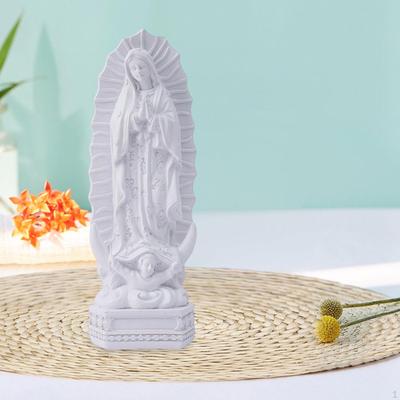 Mary Statue Blessed Mother Artwork Standing Resin 20cm Religious Sculpture Ornament for Car