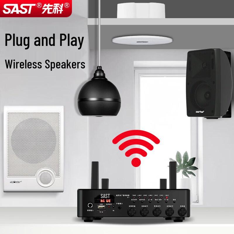 SAST Wireless Bluetooth Wall-Mount Speaker System CN Plug (adapter Included)