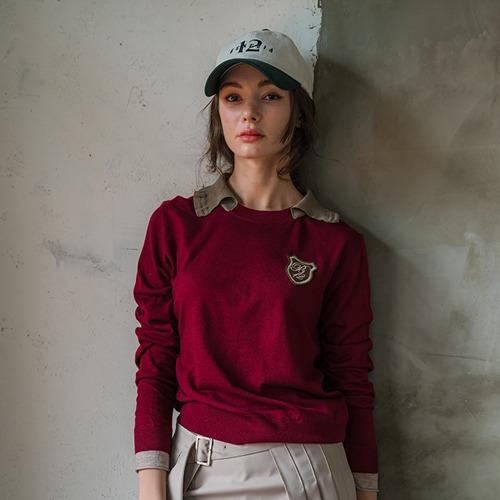 Venezia 12 Lia Knit Collar Wine Free