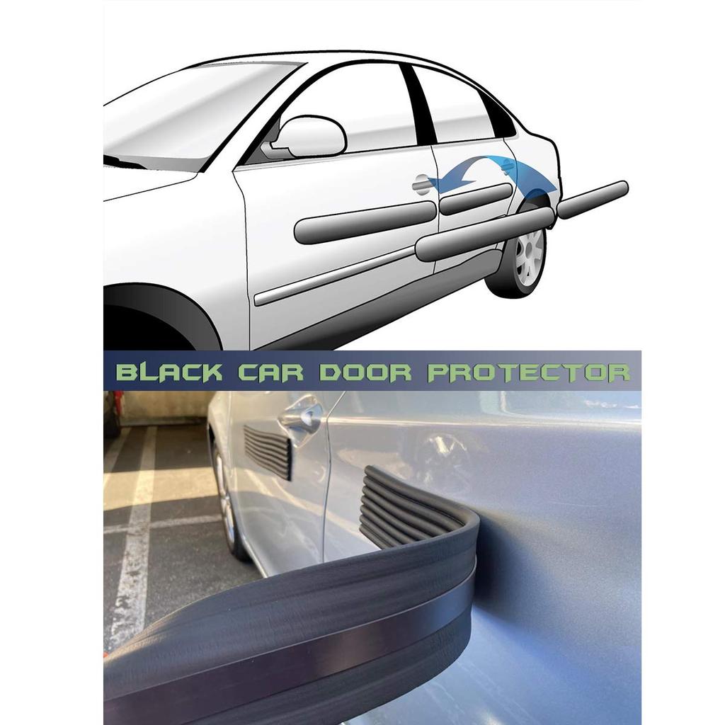 Excellent Global DIY Car Door Dent Removable Magnetic Car Door Guard 2 Black Protector, Strip, Meters, (M-AT007)