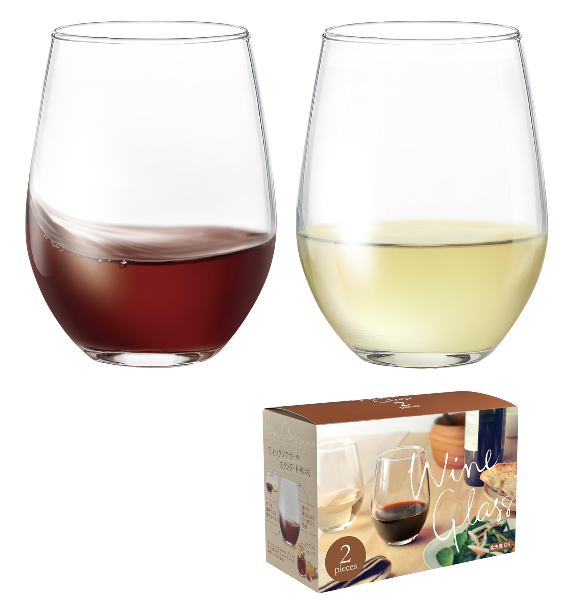 Toyo Sasaki Glass Wine Set of 2 Glasses, Clear, 325ml, G101-T270,