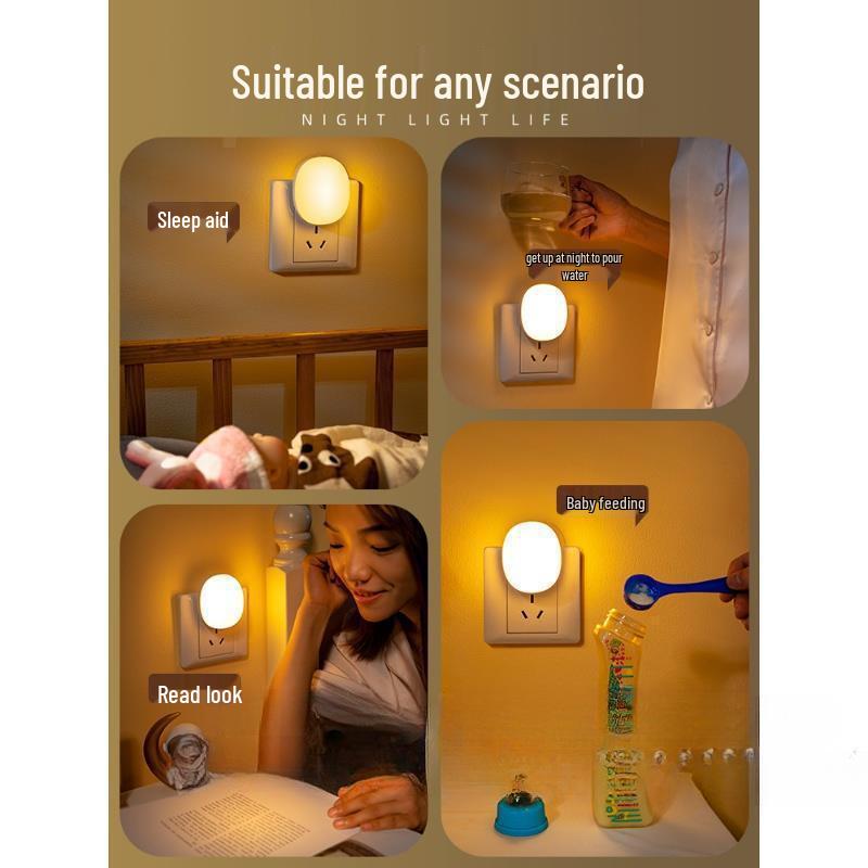 Soft Glow Baby Night Light with Remote Control – Eye-Friendly Plug-In for Bedroom and Nursery