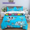 Biancheria da letto con motivo Gumball Decorazione per la casa Regalo di compleanno ( 1 copripiumino + 2 federe, senza imbottitura),merchandising per fan.