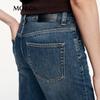 MO&Co. Mid-High Waist Straight Cropped Jeans