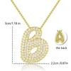 Initial Charm A-Z Letters Pendant Necklace Women Men Choker Stainless Steel Rope Chain Fat Alphabet Gold Color Hip Hop Iced