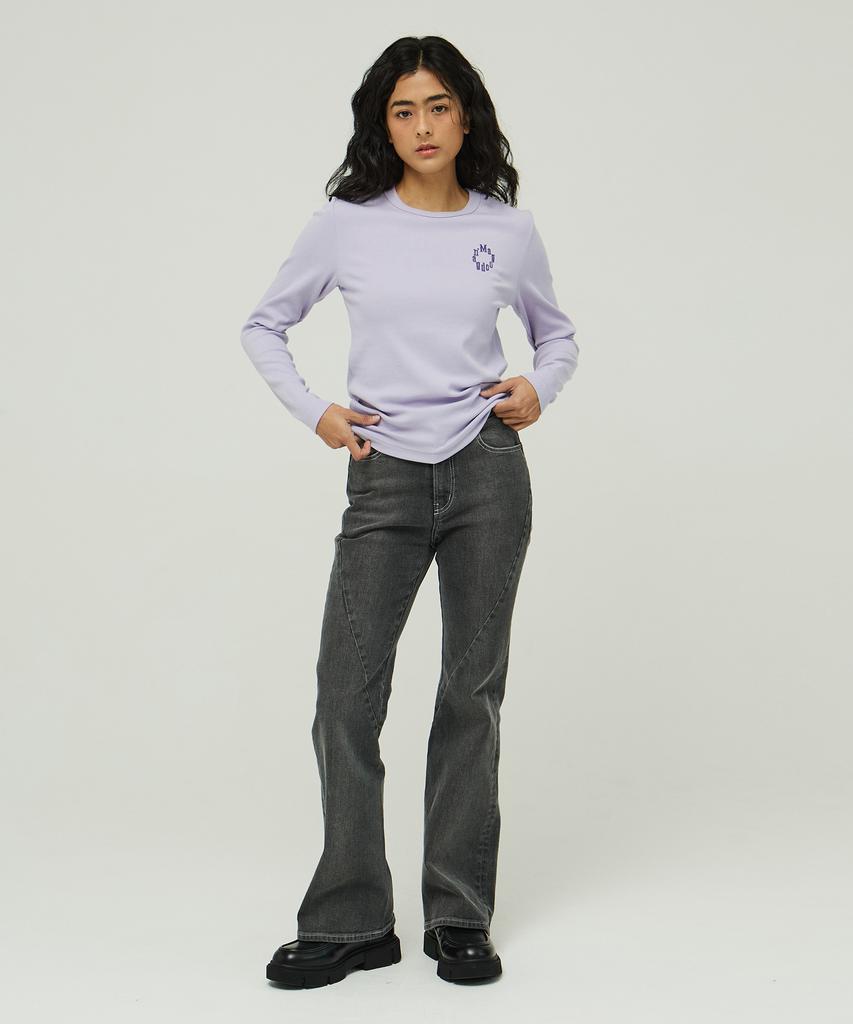 MAGOODGAN Chera 7425 Fadewash Curved Grey Bootcut Denim Pants