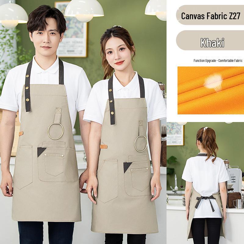 Women s Custom Logo Waterproof Canvas Kitchen & Catering Apron