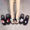 Summer Non Slip Children's Flip Flops Girls Fashion Beach Shoes Pinch Sandals Female Flowers Slippers Wear