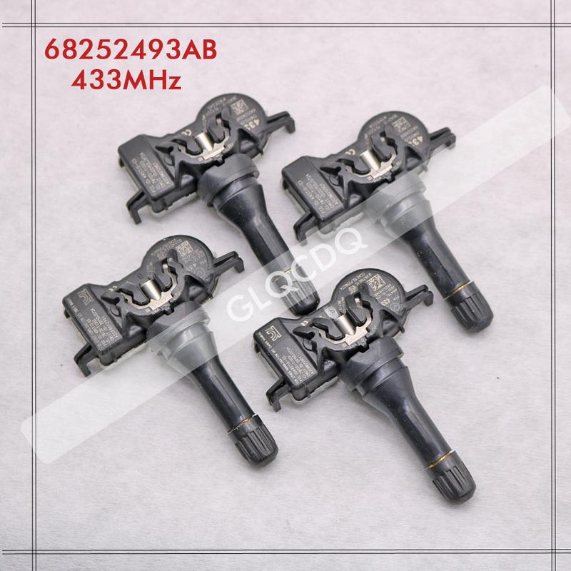 FOR 2017-2024 JEEP COMPASS TPMS 433MHz TIRE PRESSURE SENSOR TPMS JEEP TIRE AIR PRESSURE SENSOR 68252493AB 68252493AA 68105280AF (1PCS) 68252493AB