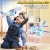 Kids Electronic Aeroplane Plaything With Music Autopilot Rotation Shiny Sound Plane Tank Helicopter Educational Plaything Present For Children
