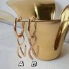 Kpop Idol JK Ear Studs  Golden Logo Earring Korean Fashion Accessories Jewelry