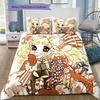 Anime Pattern Bedding Quilt Set Quilt Cover Pillowcase Home Decoration Birthday Gift (1 * duvet cover + 2 * pillowcase, without core)