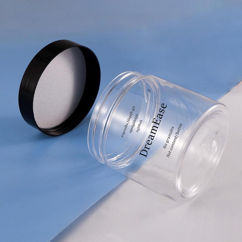 Plastic Pet Cream Bottle: 30g/50g/100g with Black Lid, 68Tooth Design, for Skincare, 700g