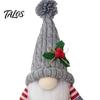 Holiday Hanging Ornaments Faceless Plush Doll, Christmas Tree Ornaments, Knitted Rudolf Stuffed Decorative Baubles Toy, Nordic Window Tabletop Display