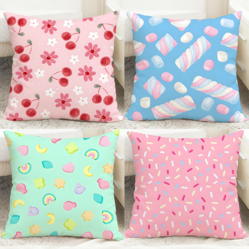 Cartoon Style Pattern Cushion Cover Comfortable Reversible Pillow Cover Ideal for Car Sofa Bedroom Beyond