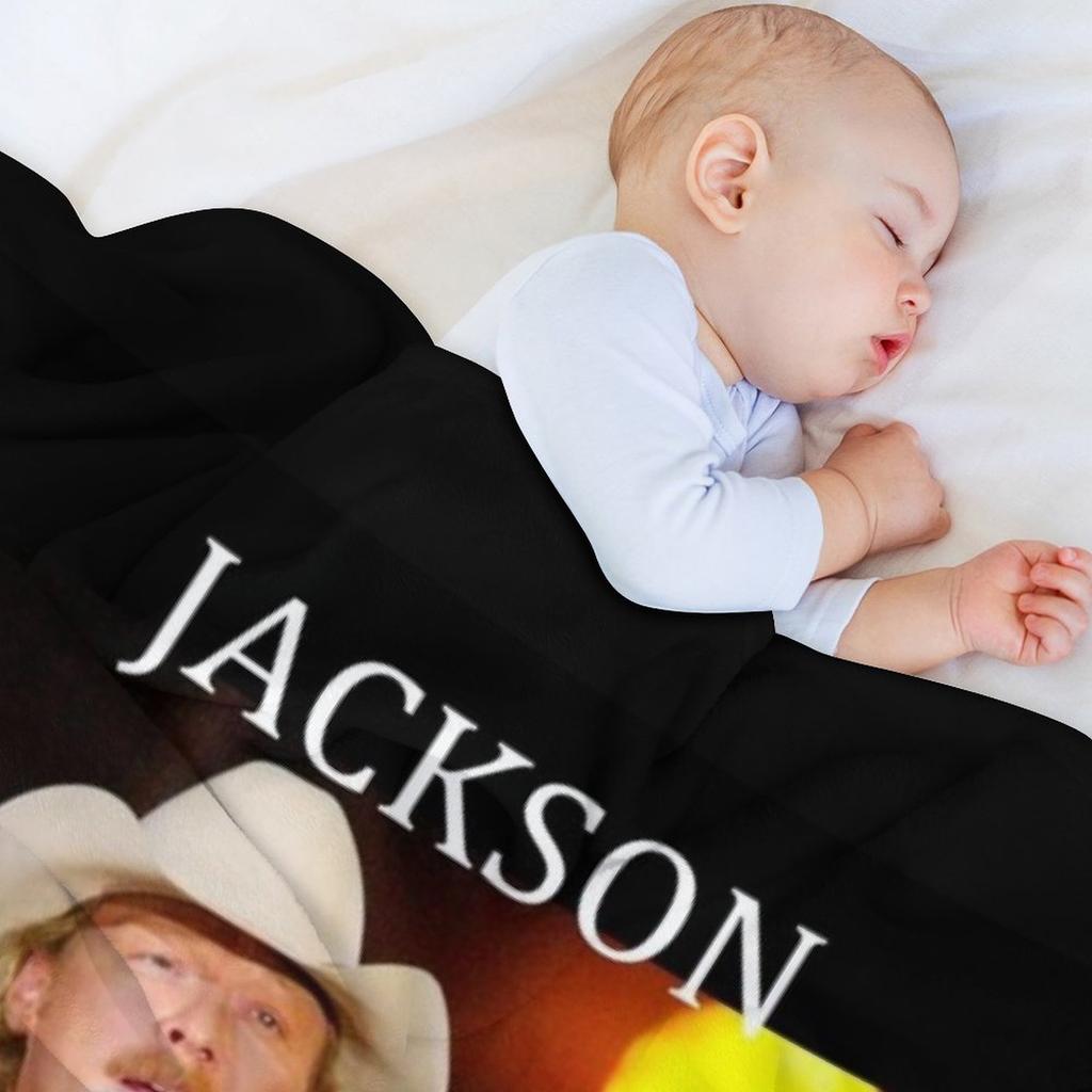 ALAN JACKSON Throw Blanket Soft Big for sofa Weighted Soft Plush Plaid Blankets