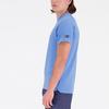 New Balance RW Tech T Shirts Men's Blue Crew Neck Moderate Straight Fit MT23059-HER