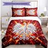 Set Biancheria da Letto Stampata Calcio Polonia 3 Pezzi Set Copriletto Traspirante Accogliente come Regalo per Inaugurazione Casa o Festa