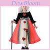 Das Rote Königin Cosplay-Kleid Für Mädchen Mit Tüllrock Für Halloween-Partys