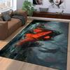 Hellfire Rock Carpet with Dark Fantasy Style Suitable for use as an anti-slip game mat for living room and bedroom sofas