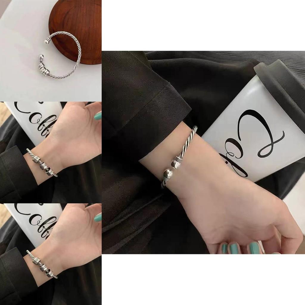 Vintage Elegant Copper Love Letter Bracelet For Women Stylish Geometric Design