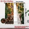 2pcs   2D FLAT PRINTING Curtains (Without Rod) Safari Friends(1) Popular Curtains&Window Treatment Versatile Polyester Fabric