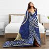 Happy Hanukkah Blanket Soft Warm Novelty Plush Throw Blanket For Couch Bed Airplane Travel Flannel Bedspread Bed Cover