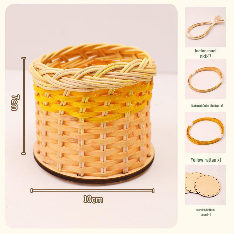 Bamboo Strips and Frame Basket DIY Kit - Perfect for Kindergarten Weaving Projects