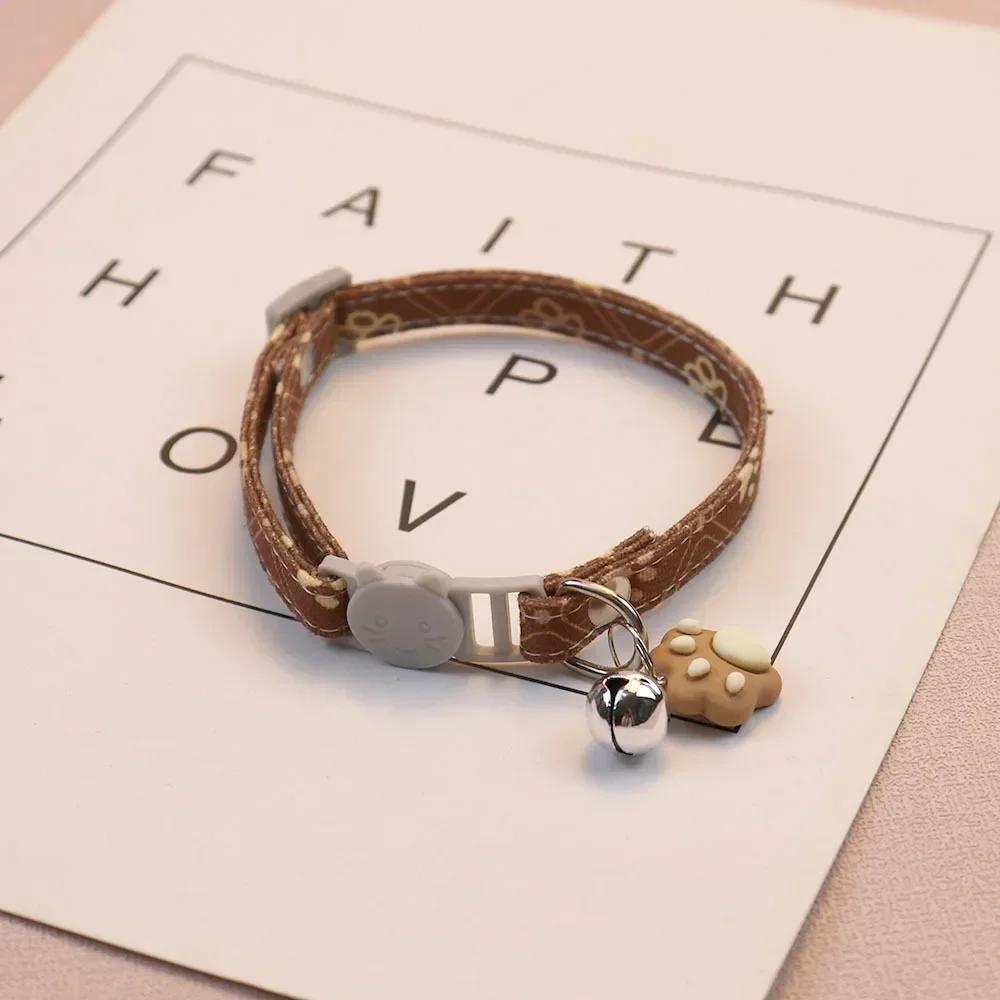 Милый ошейник для домашних животных с колокольчиком для маленьких собак, щенков, котят, вещей, аксессуаров, регулируемый ошейник для кошек