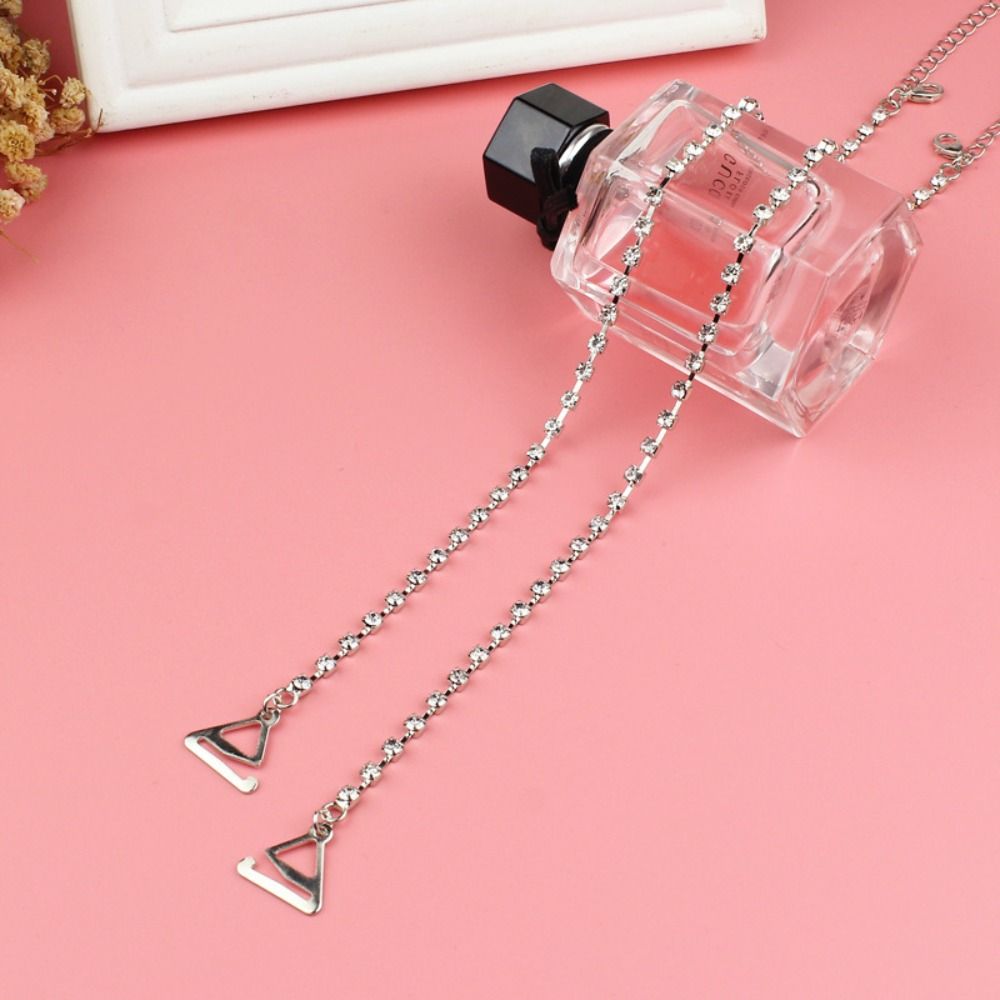 Fashion Metal Bras Straps Rhinestone Pearl Shoulder Straps Aniti-slip Adjustable Underwear Strap