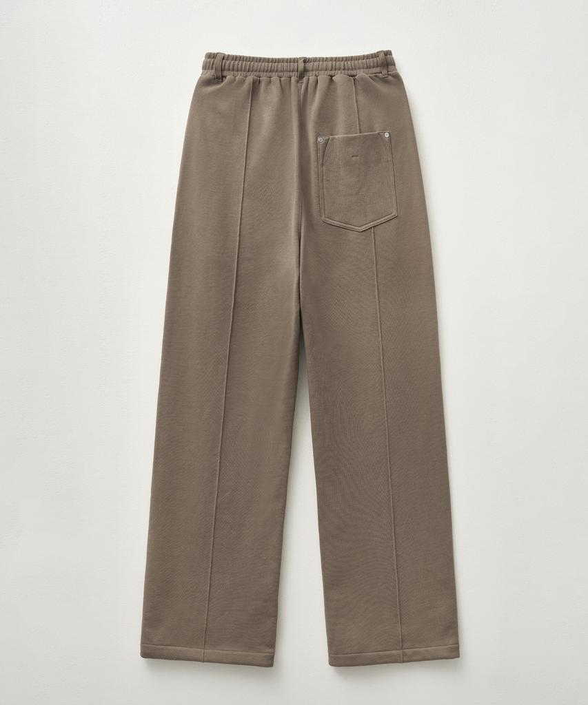 Seteo Cotton Elastic Waist Sweatpants Brown (Type A)