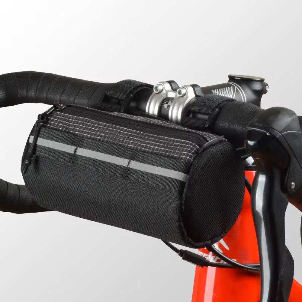

Large Capacity Bike Handlebar Bag Reflective Strip Design Bicycle Storage Bag Mountain Bike жовтий