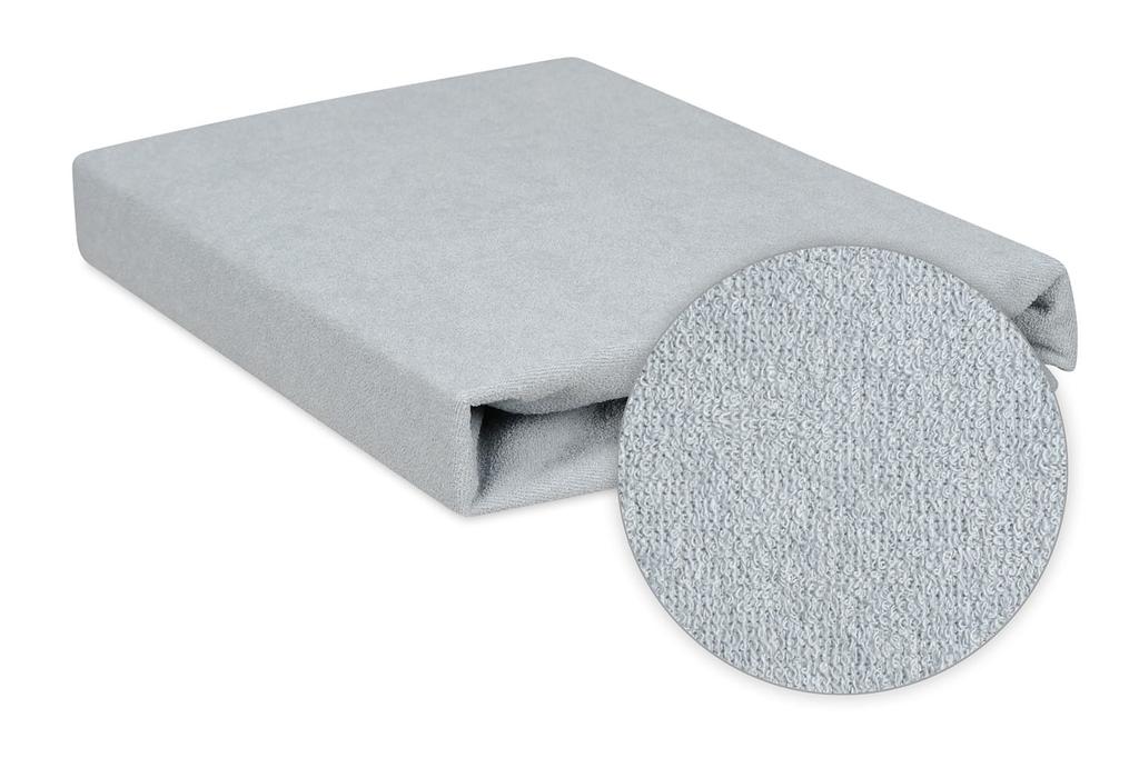 Premium Terry Fitted Sheet with Elastic 70x140x10 Grey