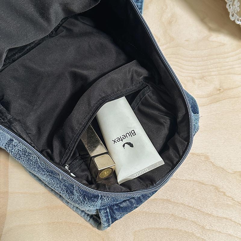 Denim Rucksack Reise Leichter Rucksack Multifunktionale Brusttasche